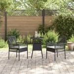 vidaXL Set Mese Grădină 3 Piese Bej Poly Rattan
