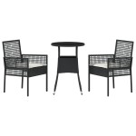 vidaXL Set Mese Grădină 3 Piese Bej Poly Rattan