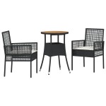 vidaXL Set de dining pentru grădină 3 piese gri din poliratan vidaXL Set de dining pentru grădină 3 piese gri din poliratan