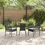 vidaXL Set de dining pentru grădină 3 piese gri din poliratan vidaXL Set de dining pentru grădină 3 piese gri din poliratan