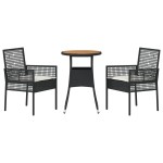 vidaXL Set de dining pentru grădină 3 piese gri din poliratan vidaXL Set de dining pentru grădină 3 piese gri din poliratan