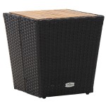 vidaXL Set Bistro de Grădină 3 pcs Negru Rattan poli vidaXL Set Bistro de Grădină 3 pcs Negru Rattan poli
