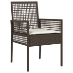 vidaXL Set Bistro de Grădină 3 pcs Maro Rattan poli vidaXL Set Bistro de Grădină 3 pcs Maro Rattan poli