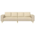 vidaXL Set de canapea Crem țesătură