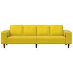 vidaXL Set de canapea Galben Catifea