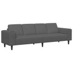 vidaXL Sofa din material textil Gri închis Țesătură de catifea