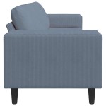 vidaXL Sofa din material textil albastru 208 cm Țesătură de catifea