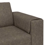 vidaXL Set de canapea Gri închis Piele ecologică de suede