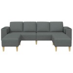 vidaXL Set de canapea Gri închis țesătură