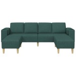 vidaXL Set de canapea Verde închis țesătură