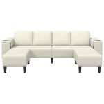 vidaXL Set de canapea Crem Catifea