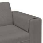 vidaXL Sofa din material textil Gri deschis Țesătură de catifea