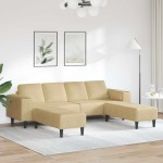 vidaXL Sofa din material textil cu pernă Gri Verde Țesătură de catifea