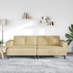 vidaXL Sofa din material textil cu pernă Gri Verde Țesătură de catifea
