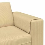 vidaXL Sofa din material textil cu pernă Gri Verde Țesătură de catifea