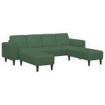 vidaXL Sofa din material textil Verde închis Țesătură de catifea