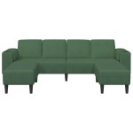 vidaXL Sofa din material textil Verde închis Țesătură de catifea