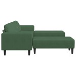 vidaXL Sofa din material textil Verde închis Țesătură de catifea