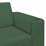 vidaXL Sofa din material textil Verde închis Țesătură de catifea