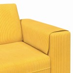 vidaXL Sofa din material textil Galben Deschis Țesătură de catifea