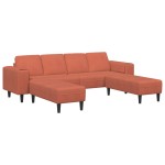 vidaXL Sofa din material textil cu pernă Roșu portocalie 208 cm