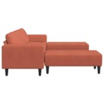 vidaXL Sofa din material textil cu pernă Roșu portocalie 208 cm