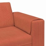 vidaXL Sofa din material textil cu pernă Roșu portocalie 208 cm