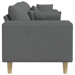 vidaXL Sofa din material textil cu pernă Gri închis 208 cm țesătură