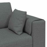 vidaXL Sofa din material textil cu pernă Gri închis 208 cm țesătură