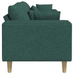 vidaXL Sofa din material textil cu pernă Verde închis 208 cm țesătură