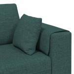 vidaXL Sofa din material textil cu pernă Verde închis 208 cm țesătură