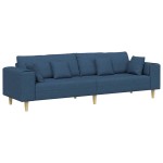vidaXL Sofa din material textil cu pernă albastru 208 cm țesătură