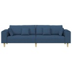 vidaXL Sofa din material textil cu pernă albastru 208 cm țesătură