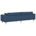 vidaXL Sofa din material textil cu pernă albastru 208 cm țesătură