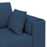 vidaXL Sofa din material textil cu pernă albastru 208 cm țesătură