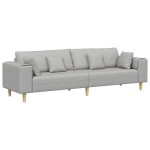 Sofa din material textil cu pernă Gri nori 208 cm țesătură