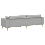 Sofa din material textil cu pernă Gri nori 208 cm țesătură
