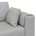 Sofa din material textil cu pernă Gri nori 208 cm țesătură