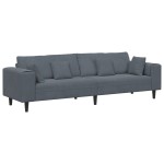 vidaXL Canapea din catifea cu pernă Gri închis 208 cm Catifea vidaXL Canapea din catifea cu pernă Gri închis 208 cm Catifea