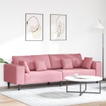 vidaXL Canapea din catifea cu pernă Roz 209 cm Catifea vidaXL Canapea din catifea cu pernă Roz 209 cm Catifea