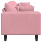 vidaXL Canapea din catifea cu pernă Roz 209 cm Catifea vidaXL Canapea din catifea cu pernă Roz 209 cm Catifea