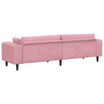 vidaXL Canapea din catifea cu pernă Roz 209 cm Catifea vidaXL Canapea din catifea cu pernă Roz 209 cm Catifea