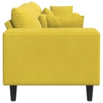 vidaXL Canapea din catifea cu pernă Galben 210 cm Catifea vidaXL Canapea din catifea cu pernă Galben 210 cm Catifea