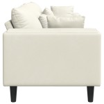 vidaXL Canapea din catifea cu pernă Crem 208 cm Catifea vidaXL Canapea din catifea cu pernă Crem 208 cm Catifea