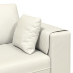 vidaXL Canapea din catifea cu pernă Crem 208 cm Catifea vidaXL Canapea din catifea cu pernă Crem 208 cm Catifea