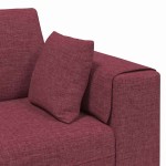 vidaXL Sofa din material textil cu pernă Roșu Vin 208 cm țesătură