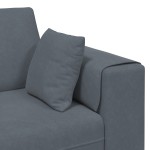 vidaXL Canapea din catifea cu pernă 3 pcs Gri închis 208 cm Catifea vidaXL Canapea din catifea cu pernă 3 pcs Gri închis 208 cm Catifea