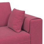 vidaXL Canapea din catifea cu pernă 3 pcs Roșu Vin 208 cm Catifea vidaXL Canapea din catifea cu pernă 3 pcs Roșu Vin 208 cm Catifea
