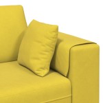 vidaXL Canapea din catifea cu pernă 3 pcs Galben 208 cm Catifea vidaXL Canapea din catifea cu pernă 3 pcs Galben 208 cm Catifea
