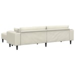vidaXL Canapea din catifea cu pernă 3 pcs Crem 208 cm Catifea vidaXL Canapea din catifea cu pernă 3 pcs Crem 208 cm Catifea